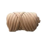 Chunky Tube Yarn Quick Knit Blankets, 1KG Thick Chunky Yarn Bulky Giant Thread Hand Knitting Woven Basket Blanket Carpets DIY Arm Soft Carpet(Khaki)
