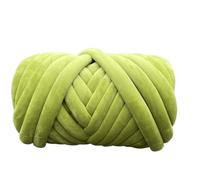 Chunky Tube Yarn Quick Knit Blankets, 1KG Thick Chunky Yarn Bulky Giant Thread Hand Knitting Woven Basket Blanket Carpets DIY Arm Soft Carpet(Olive Green)