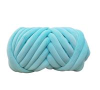 Chunky Tube Yarn Quick Knit Blankets, 1KG Thick Chunky Yarn Bulky Giant Thread Hand Knitting Woven Basket Blanket Carpets DIY Arm Soft Carpet(Lake Blue)