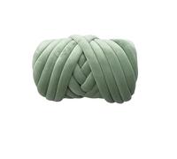 Chunky Tube Yarn Quick Knit Blankets, 1KG Thick Chunky Yarn Bulky Giant Thread Hand Knitting Woven Basket Blanket Carpets DIY Arm Soft Carpet(Green)