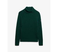 Superdry Slouchy Cable High Neck Sweater Green L Women