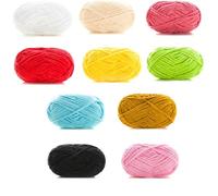 Chunky Wool 10pcsX50g Thick Velvet Yarn Handmade DIY Knitting Line Scarf Hat Soft Chenille Knit WOL(Mix A)