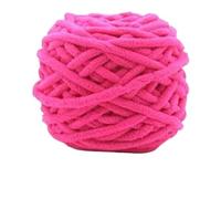 Chunky Wool 1Pc 100g Velvet Hand Knitting Yarn Polyester Crochet Knit Scarf Slipper Hat Line Cushion Doll Slippers Threads 50m(12 Rose red)