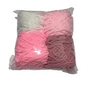 Chunky Wool 4pcs Ice Strip Line Set 400g Mix Color Chenille Knitting Yarn Kit DIY Wool for Handmade Scarf Blanket Slippers Thick Thread(Set 6)