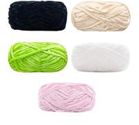 Chunky Wool 5pcs X100g Yarn Soft Velvet for Knit and Crochet Threads for Sweater Scarf Blankets(Mix A)