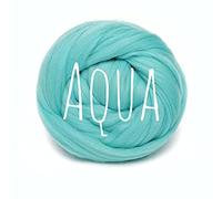 Chunky Wool - Aqua - for arm Knitting Chunky Blanket Weaving Felting Jumbo Yarn Giant Wool Soft 1000g (1kg) (2.2lb)