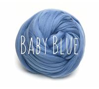 Chunky Wool - Baby Blue - for arm Knitting Chunky Blanket Weaving Felting Jumbo Yarn Giant Wool Soft 500g (0.5kg) (1.1lb)