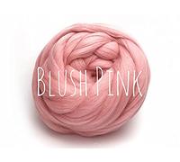 Chunky Wool - Blush Pink - for arm Knitting Chunky Blanket Weaving Felting Jumbo Yarn Giant Wool Soft 500g (0.5kg) (1.1lb)