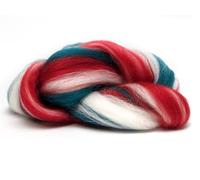 Chunky Wool - Candy Cane - for arm Knitting Chunky Blanket Weaving Felting Jumbo Yarn Giant Wool Soft 50g (0.11lb)