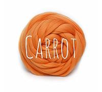 Chunky Wool - Carrot - for arm Knitting Chunky Blanket Weaving Felting Jumbo Yarn Giant Wool Soft - 50g (0.11lb)