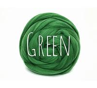 Chunky Wool - Green - for arm Knitting Chunky Blanket Weaving Felting Jumbo Yarn Giant Wool Soft 1000g (1kg) (2.2lb)