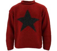 Chunky Wool Knit Star Jumper LoudElephant Sweater Pullover Warm Adults Handmade