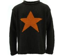 Chunky Wool Knit Star Jumper Sweater 100% Pullover Warm Adults Nepal Loose Pure