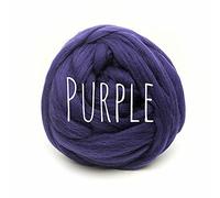 Chunky Wool - Purple - for arm Knitting Chunky Blanket Weaving Felting Jumbo Yarn Giant Wool Soft 1000g (1kg) (2.2lb)