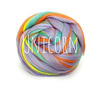 Chunky Wool - Unicorn - for arm Knitting Chunky Blanket Weaving Felting Jumbo Yarn Giant Wool Soft 100g (0.22lb)