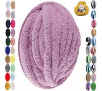 Chunky Wool Yarn 250g×1,2,5,10, Fil à tricoter fil à tricoter en coton doux tissé à la main Chunky Fil chenille doux pour tricot et crochet Wool Yarn Soft Fluffy 2cm Chunky Fluffy Weaving Yarn(7@,10 r
