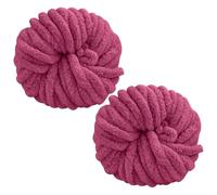 Chunky Wool Yarn 250g × 2, Multi-Colored Knitting Yarn for Crochet, 2cm Soft Knitting Wool for Making Handmade Bags Hats Blankets Pillow Cushion Cat Bed