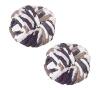 Chunky Wool Yarn 250g × 2, Multi-Colored Knitting Yarn for Crochet, 2cm Soft Knitting Wool for Making Handmade Bags Hats Blankets Pillow Cushion Cat Bed