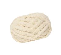 Chunky Wool Yarn - Jumbo Washable Hand Knitting DIY Weight for Tapestry, Bed Fence, Throw Rug Making - Bulky- Beige