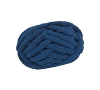 Chunky Wool Yarn - Jumbo Washable Hand Knitting DIY Weight for Tapestry, Bed Fence, Throw Rug Making - Bulky- Deep Blue
