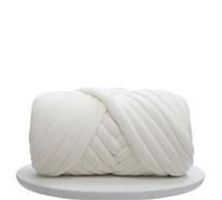 Chunky Yarn 0.5KG/1.5KG Diameter 3cm Thick Bulky Chunky Yarn Hand Knitting Woven Thread Basket Blanket Carpets Giant DIY(1.5KG-White)