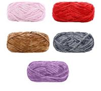 Chunky Yarn 5pcs X100g Yarn Soft Velvet for Knit and Crochet Threads for Sweater Scarf Blankets(Mix I)