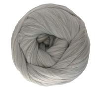 Chunky Yarn for Arm Knitting,Chunky Wool 1000g 2.2Lb/Ball Super Chunky Yarn Bulky Roving Hand/Arm Knitting Throw Blanket Home Wall Decorative(Light Grey)