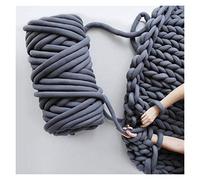 Chunky Yarn for Arm Knitting,Chunky Wool 1000g Super Thick Chunky Yarn DIY Bulky Arm Roving Knit Blanket Hand Knitting Spin 60m(Dark Gray)