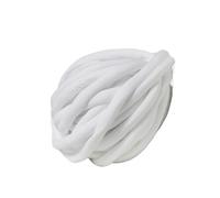 Chunky Yarn for Arm Knitting,Chunky Wool 1000g Super Thick Chunky Yarn Hand DIY 30mm Soft Anti-Pilling Arm Weaving Blanket Spin Roving for Knitting(White)