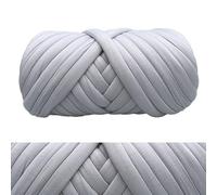 Chunky Yarn for Arm Knitting,Chunky Wool 500g/Set 2 Sets Super Thick Soft Chunky Gaint Yarn for Wintery Hat Dolls Glove Blanket At DIY Bulky Arm Knitting Roving(Grey)