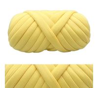 Chunky Yarn for Arm Knitting,Chunky Wool 500g/Set 2 Sets Super Thick Soft Chunky Gaint Yarn for Wintery Hat Dolls Glove Blanket At DIY Bulky Arm Knitting Roving(Light Yellow)