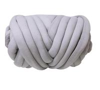 Chunky Yarn for Arm Knitting,Chunky Wool 500g Super Thick Chunky Yarn Cotton Tube DIY Bulky Arm Knitting Blanket Hand Spin(Light Grey)