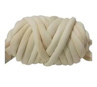 Chunky Yarn for Arm Knitting,Chunky Wool 500g Super Thick Chunky Yarn Cotton Tube DIY Bulky Arm Knitting Blanket Hand Spin(Creamy Yellow)