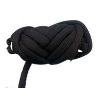 Chunky Yarn for Arm Knitting,Chunky Wool 500g Super Thick Chunky Yarn Cotton Tube DIY Bulky Arm Knitting Blanket Hand Spin(Black)
