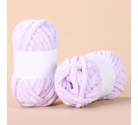 Chunky Yarn for Arm Knitting,Chunky Wool 50g/Ball Colorful Ice Strip Thread Yarn Coarse Wool Chenille Thick Hand Knitting for Anti-Pilling DIY Crochet Scarf(Purple)