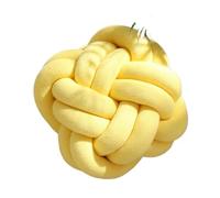 Chunky Yarn for Arm Knitting,Chunky Wool Decorative Big Pillows Cushion Innovative Handmade Knotted Knot Ball Sweet Pillow Simple Car Cushions(Yellow)