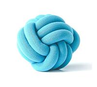 Chunky Yarn for Arm Knitting,Chunky Wool Decorative Pillows Cushion Innovative Pure Handmade Knot Pillow Personalized Ball for Home Car Diameter 30cm(Coral Blue)