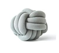 Chunky Yarn for Arm Knitting,Chunky Wool Decorative Pillows Cushion Innovative Pure Handmade Knot Pillow Personalized Ball for Home Car Diameter 30cm(1 Dark Gray)
