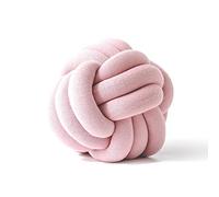 Chunky Yarn for Arm Knitting,Chunky Wool Decorative Pillows Cushion Innovative Pure Handmade Knot Pillow Personalized Ball for Home Car Diameter 30cm(Fish Blush)