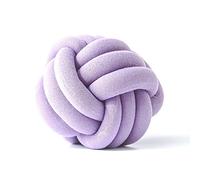 Chunky Yarn for Arm Knitting,Chunky Wool Decorative Pillows Cushion Innovative Pure Handmade Knot Pillow Personalized Ball for Home Car Diameter 30cm(Light Purple)