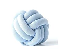 Chunky Yarn for Arm Knitting,Chunky Wool Decorative Pillows Cushion Innovative Pure Handmade Knot Pillow Personalized Ball for Home Car Diameter 30cm(1 Sky Blue)