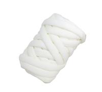 Chunky Yarn for Arm Knitting,Chunky Wool Thick Cotton Wool core Spun Yarn, Craft Tube, Blanket, hat, Bulky arm, Hand Knitting, for, 500G(Milky White)