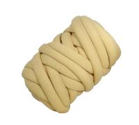 Chunky Yarn for Arm Knitting,Chunky Wool Thick Cotton Wool core Spun Yarn, Craft Tube, Blanket, hat, Bulky arm, Hand Knitting, for, 500G(Khaki)