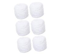 Chunky Yarn for Crochet,6 Rolls Fluff Knit Giant Jumbo Accessories Jersey Blanket Worsted Weight White