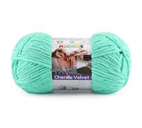 Chunky Yarn for Crocheting and Knitting - Easy to Use Plush Chenille Super Bulky Yarn 100g/131yds - Ultra Soft Velvet Baby Blanket Yarn for Beginners & Amigurumi Projects, Aqua Green