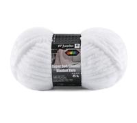 Chunky Yarn for Crocheting Blankets and Giant Yarn Projects - Jumbo Super Bulky Blanket Yarns for Crocheting - Extra Thick Yarns for Blankets, Baby Items - 3.52oz, White, 1 Skein