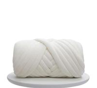 Chunky Yarn for Hand Knitting 1KG 1000G Super Velvet Chunky Yarn Thick Bulky Giant Thread White Bag for Hand Knitting DIY Arm Soft Big Blanket Carpet(White 1KG)