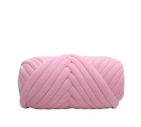 Chunky Yarn for Hand Knitting 1KG Super Velvet Chunky Yarn Thick Bulky Giant Thread White Bag for Hand Knitting DIY Arm Soft Big Blanket Carpet(Pink 1KG)