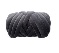 Chunky Yarn for Hand Knitting 1KG Super Velvet Chunky Yarn Thick Bulky Giant Thread White Bag for Hand Knitting DIY Arm Soft Big Blanket Carpet(Dark Gray 1KG)