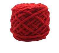 Chunky Yarn for Hand Knitting 1Pc 100g Velvet Hand Knitting Yarn Polyester Crochet Knit Scarf Slipper Hat Line Cushion Doll Slippers Threads 50m(24 Second red)